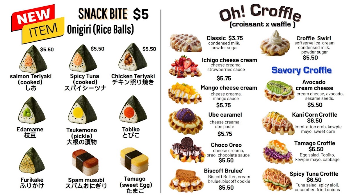 Kuma Cafe menu board