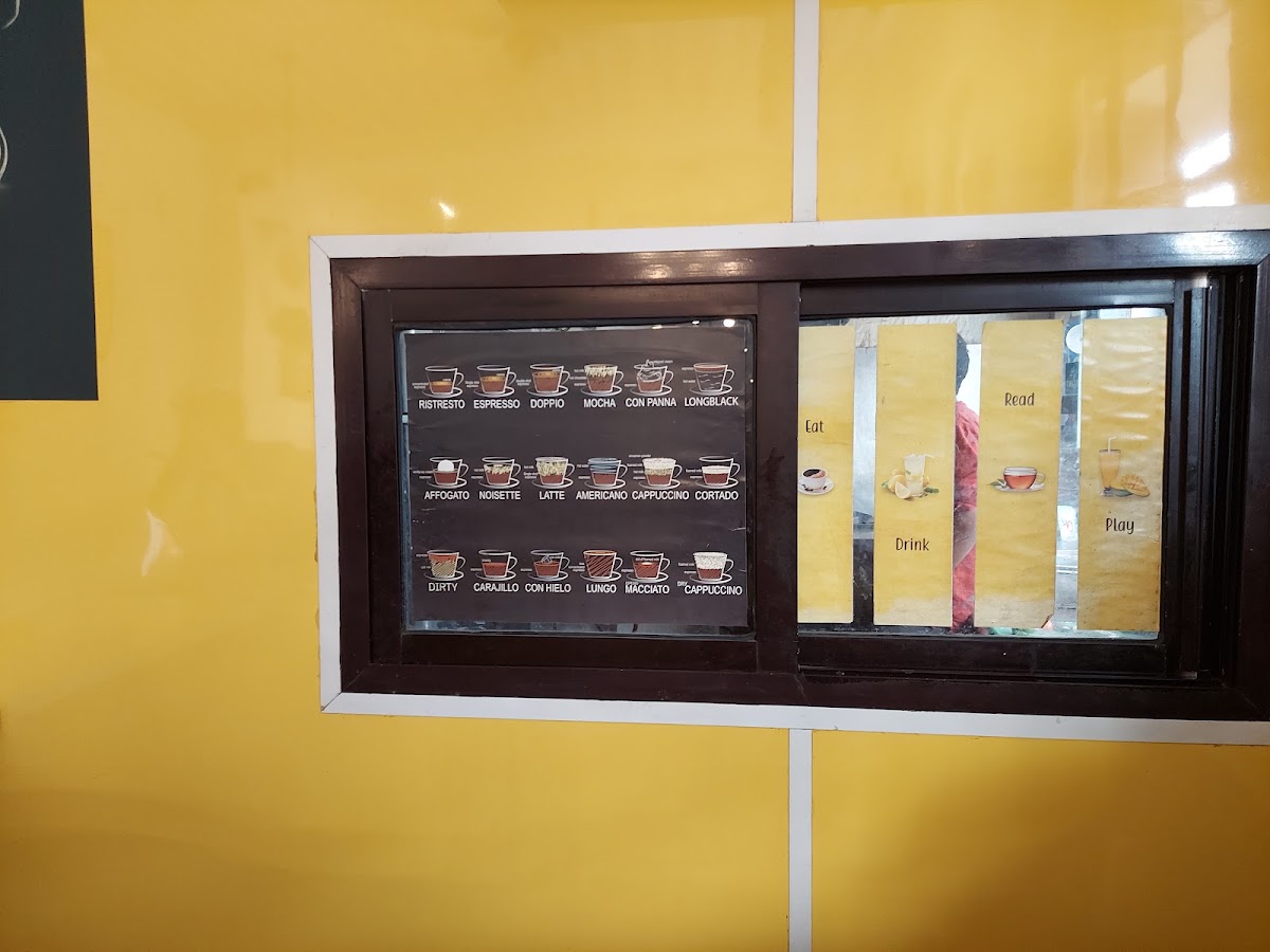 Eleven Lounge Cafe menu board
