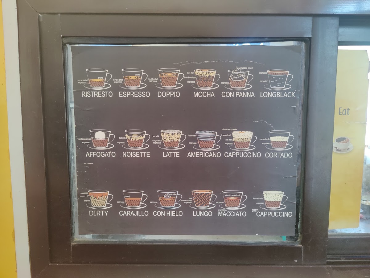 Eleven Lounge Cafe menu board