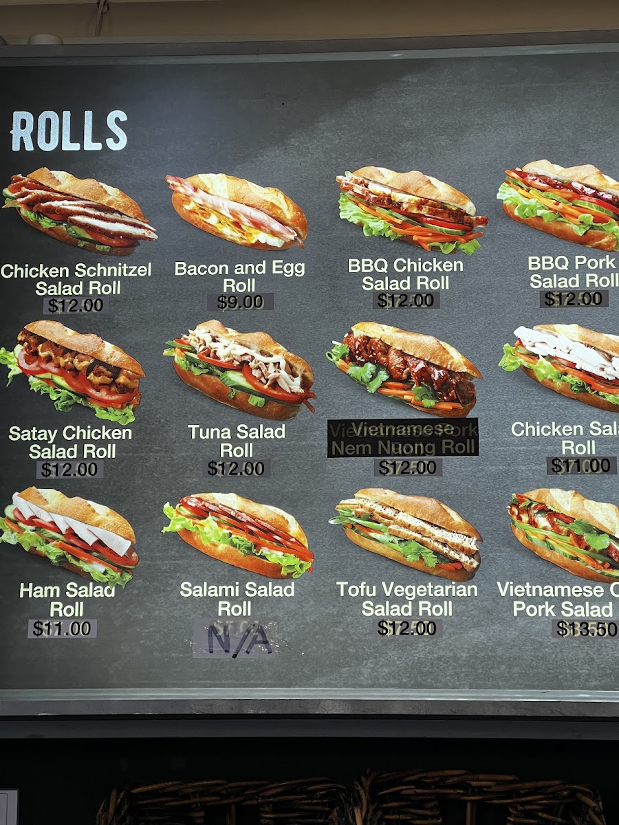 Lincoln Bakery Cafe menu board