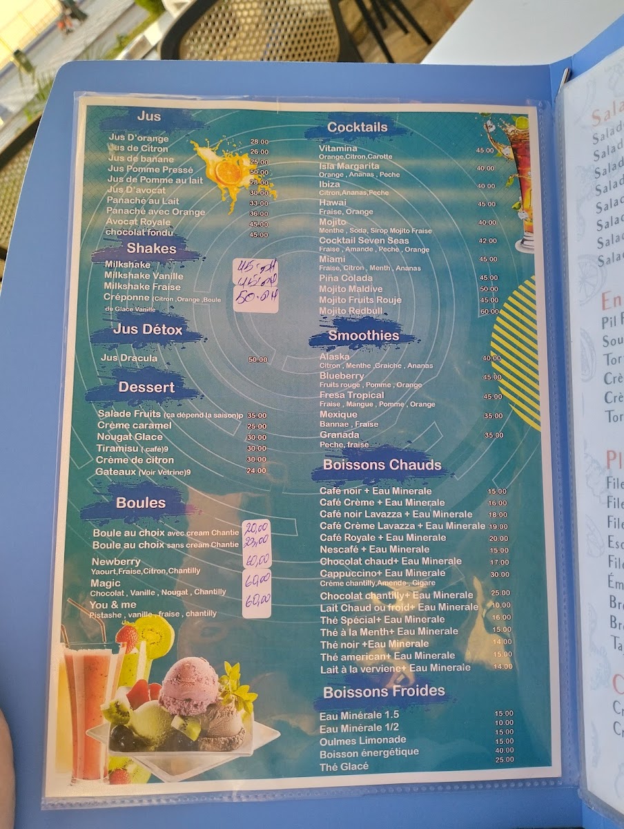 Café Restaurant Seven Seas Asilah menu board