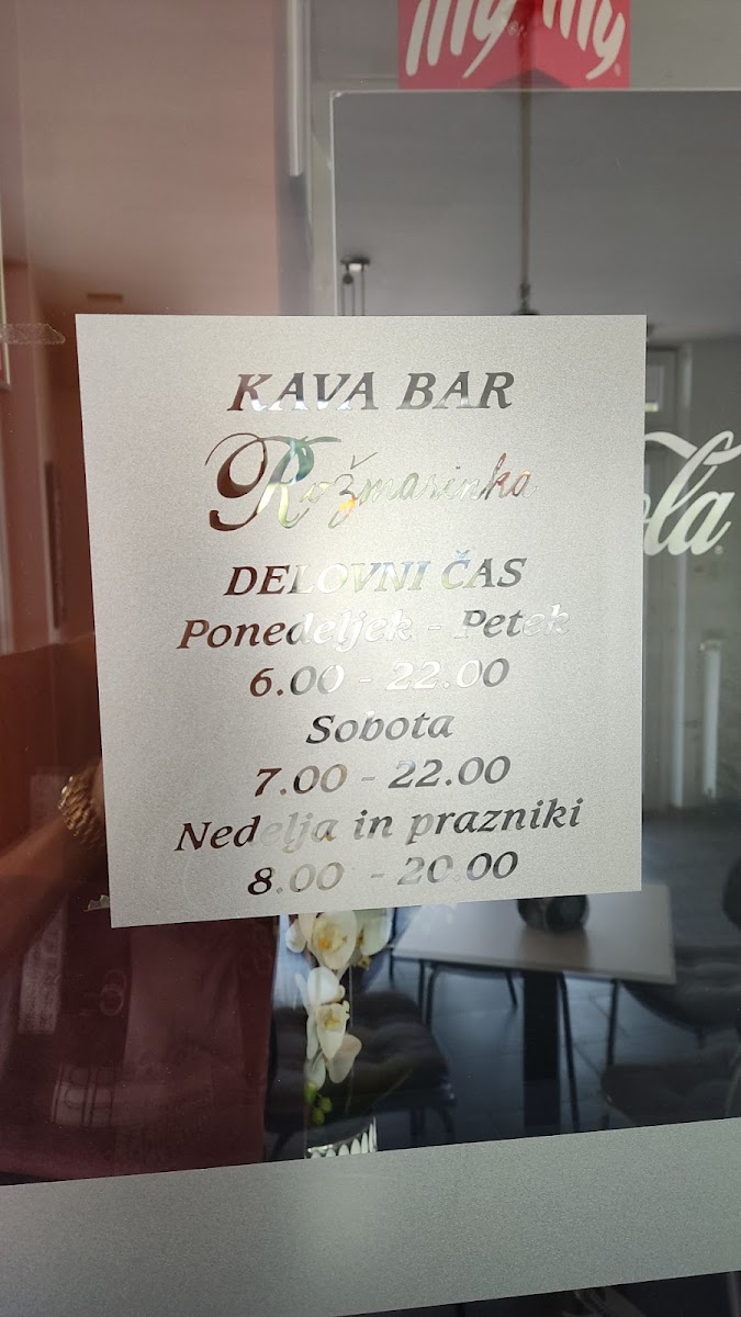 Rožmarinka menu board