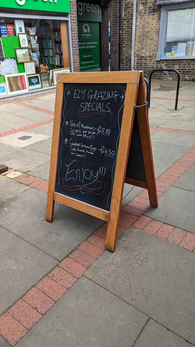 Ely Grazing Company menu board