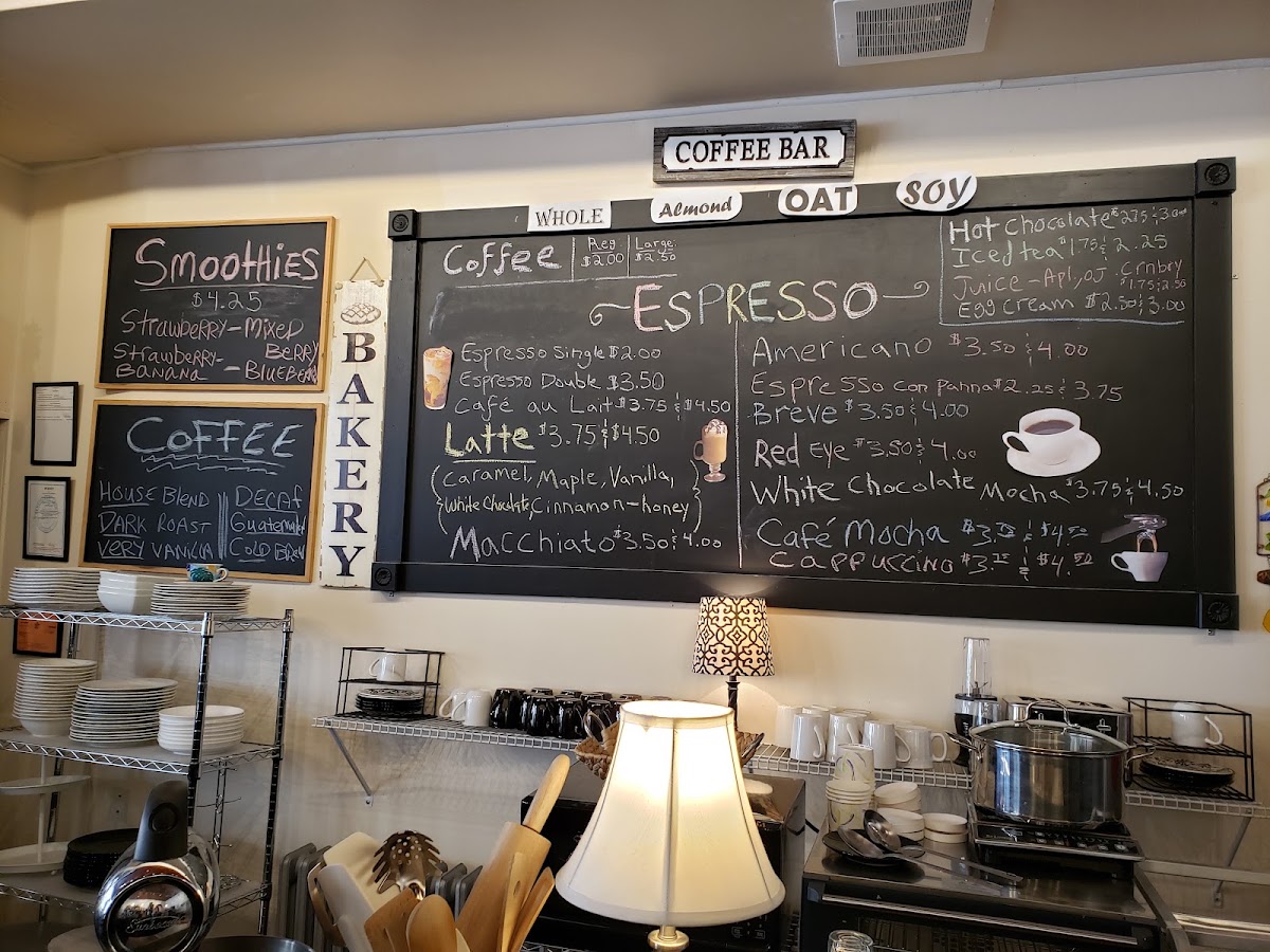 Seasons Cafe & Tea House menu board