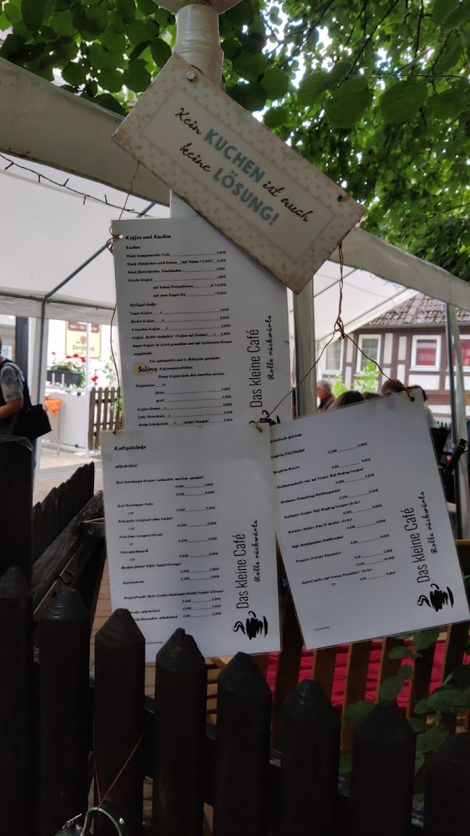 Das kleine Café Rolle rückwärts menu board