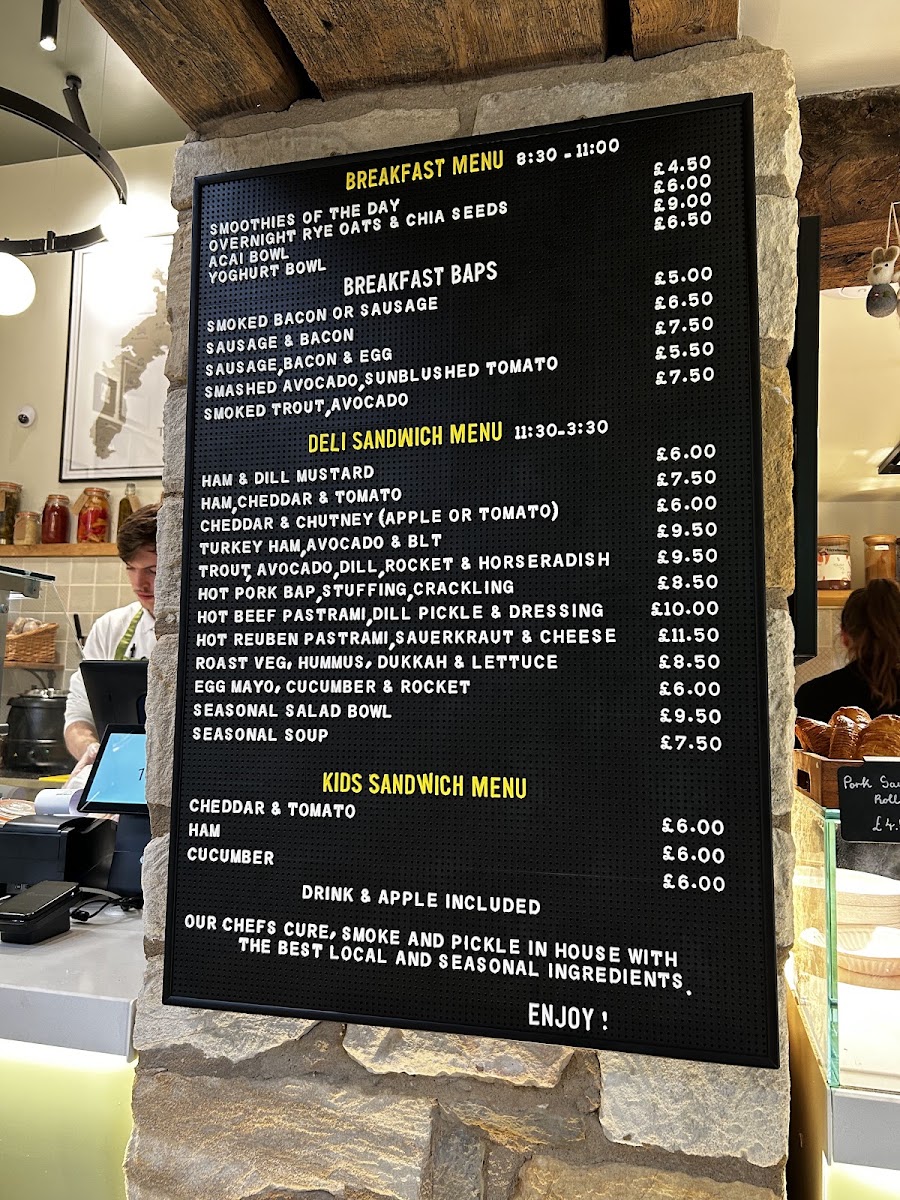 Box Bush menu board