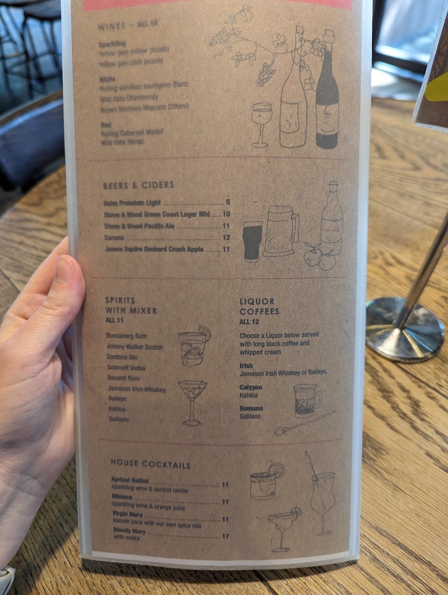 Venue Cafe Bar menu board