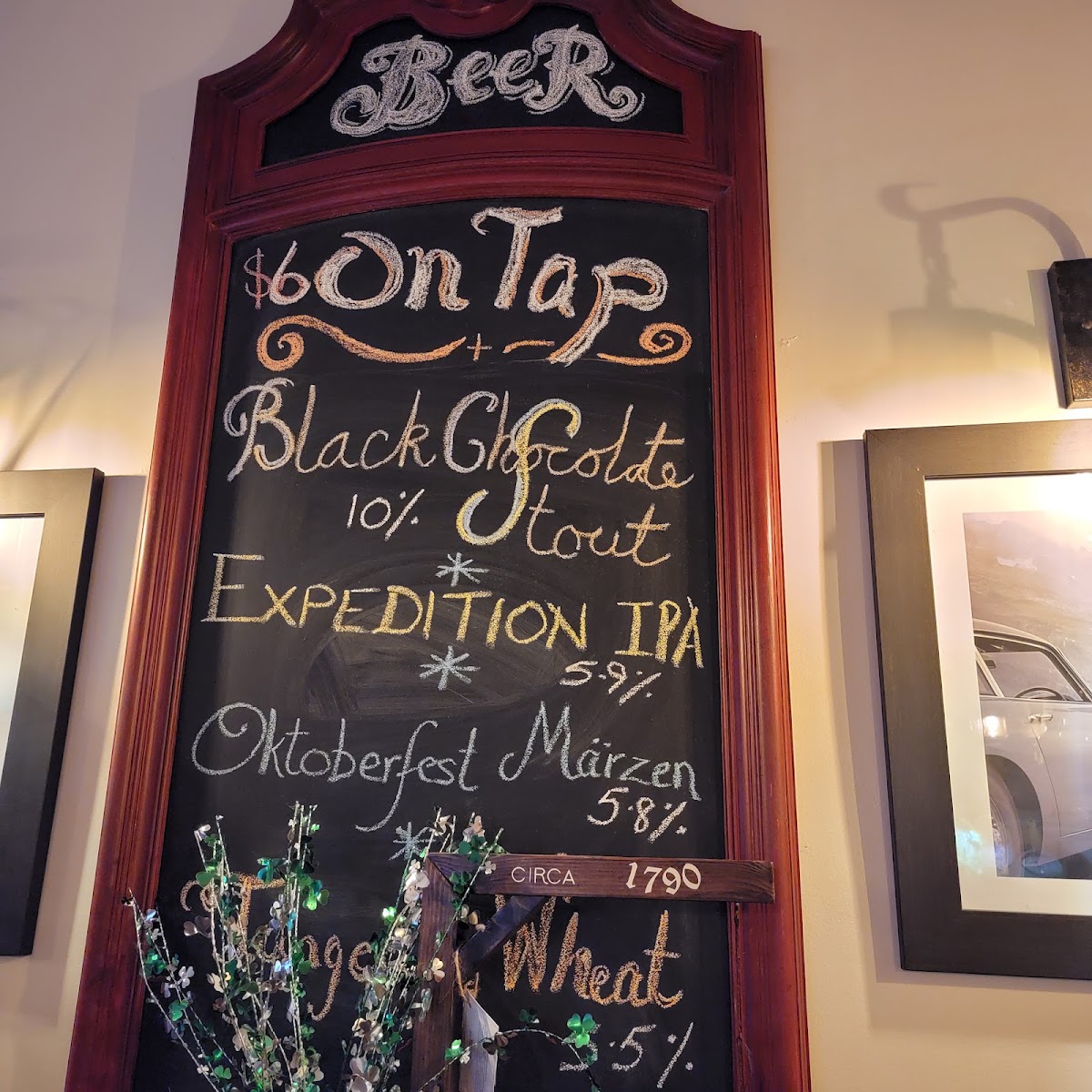 Rosewood menu board