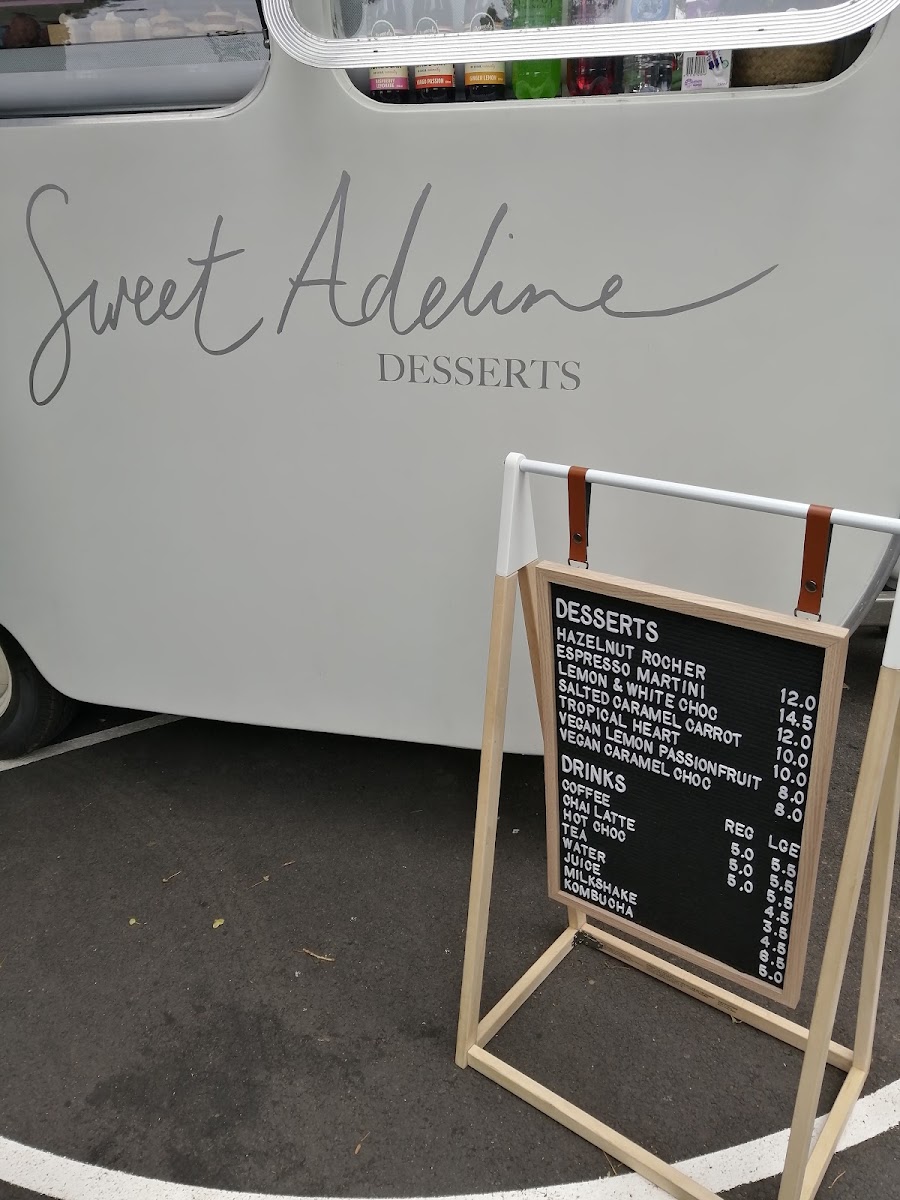 Sweet Adeline by the Barwon menu board