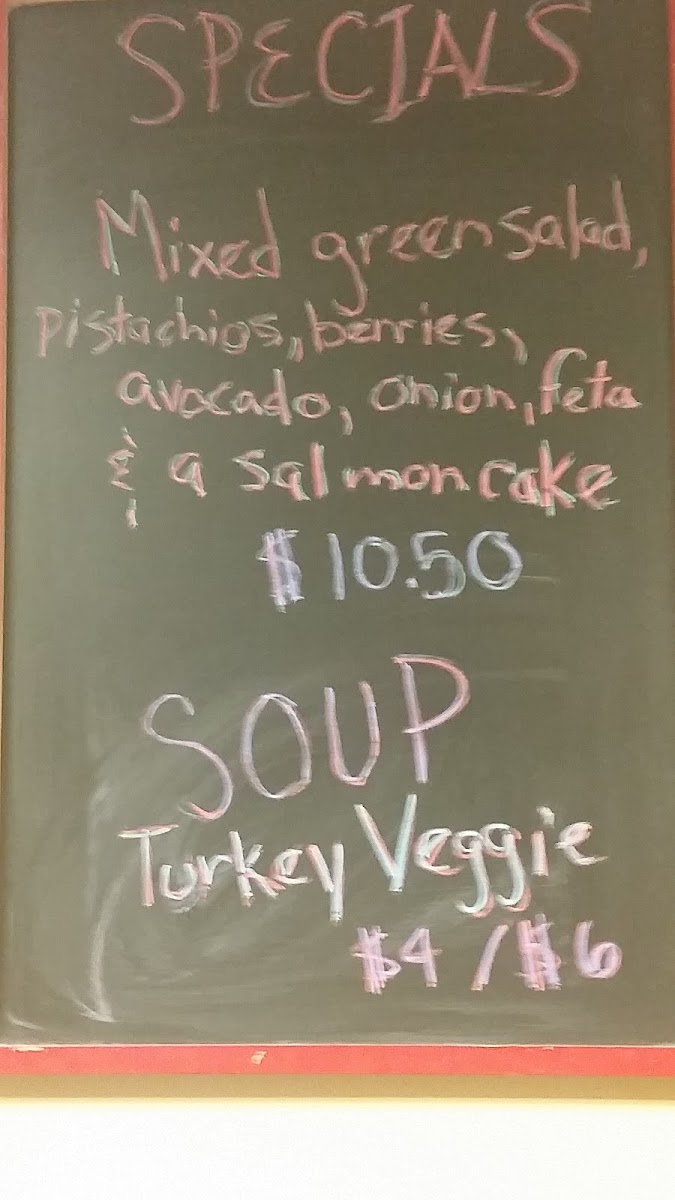 MOMO's Cafe menu board