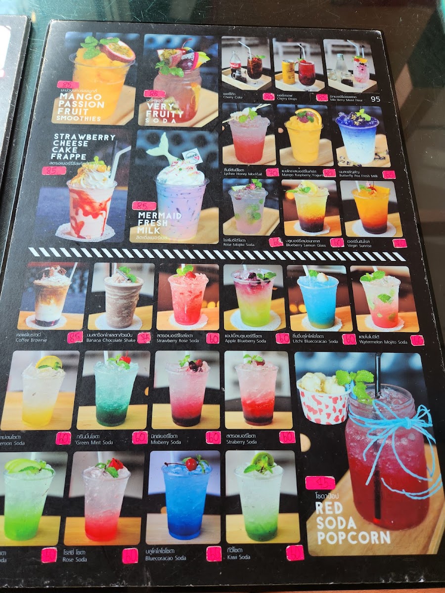 Inner Cake Ban Phe Rayong menu board