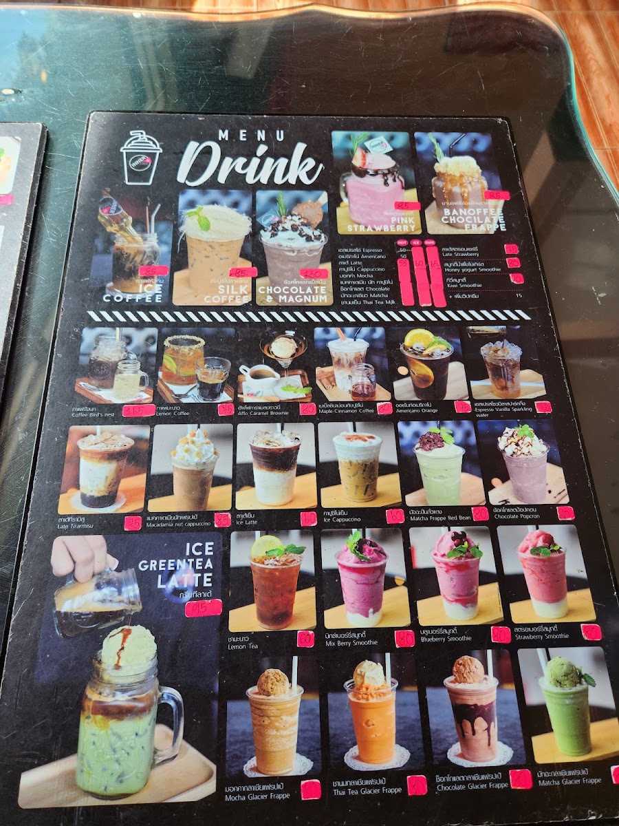 Inner Cake Ban Phe Rayong menu board