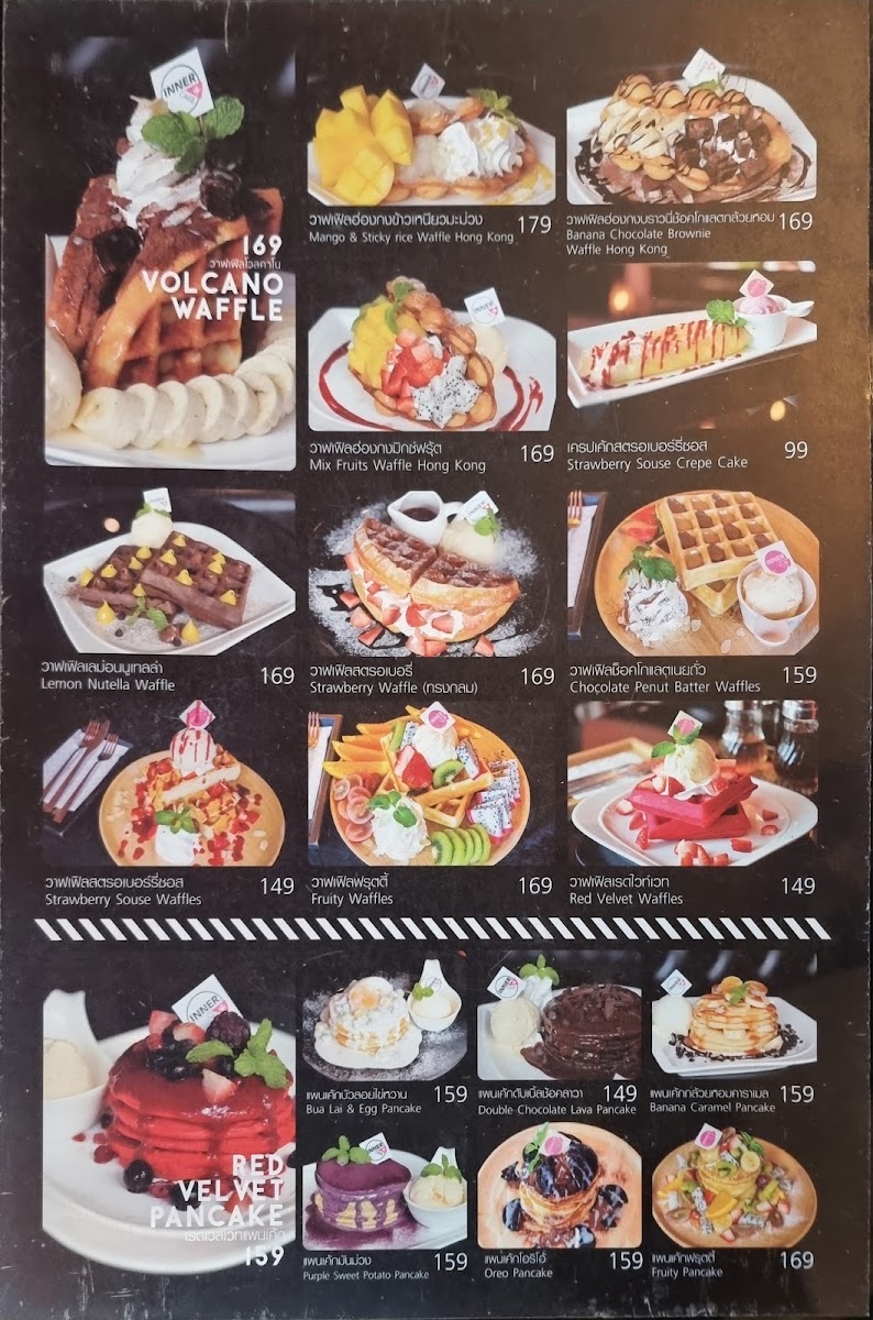Inner Cake Ban Phe Rayong menu board