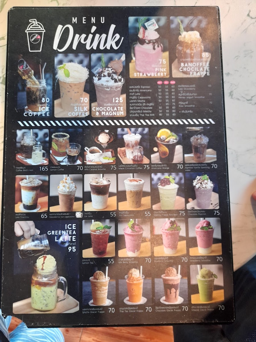 Inner Cake Ban Phe Rayong menu board