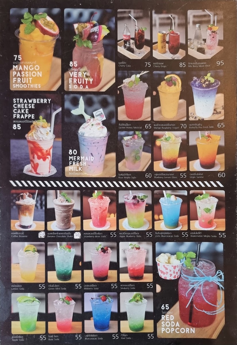 Inner Cake Ban Phe Rayong menu board