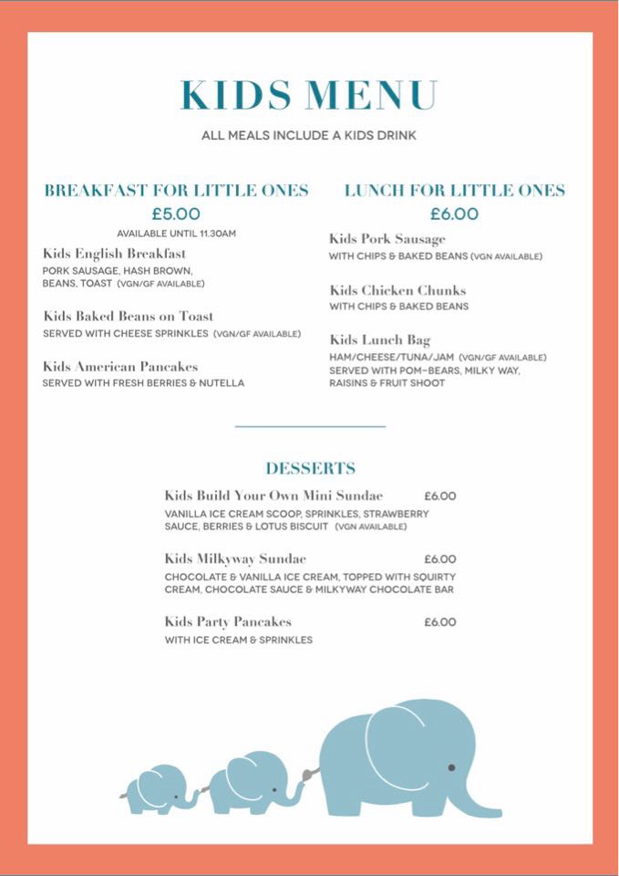 Wild Mint menu board