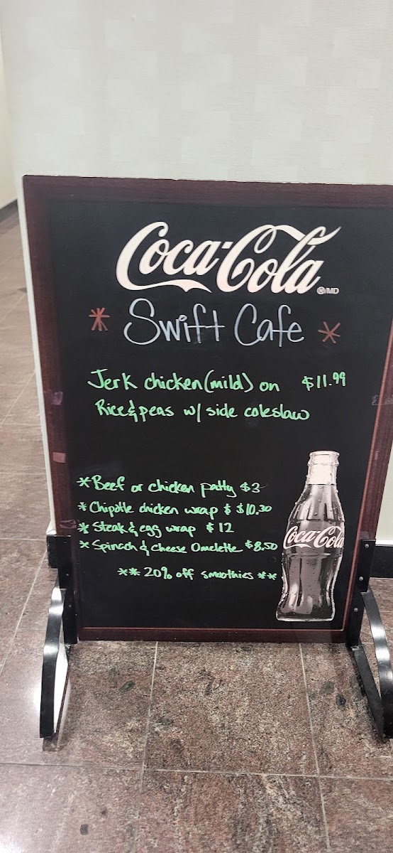 Swift Cafe menu board