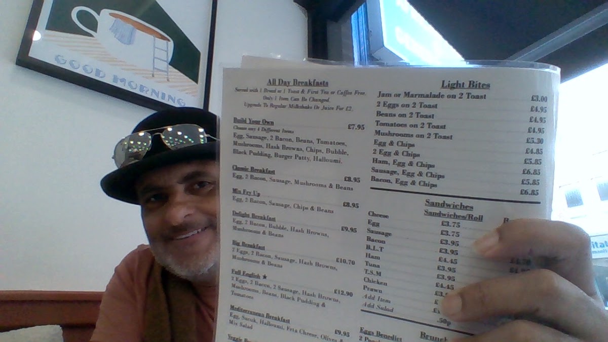 Divan Cafe Romford menu board