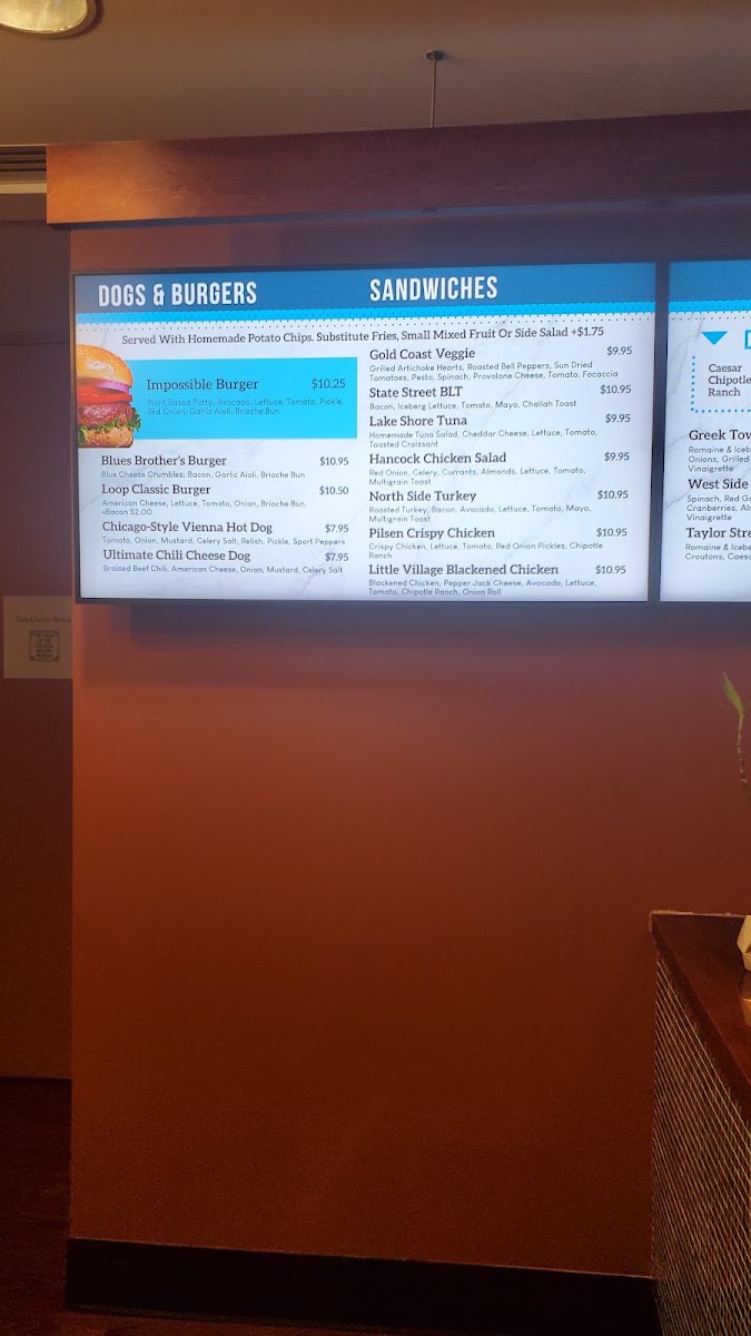 North & Clark Cafe menu board