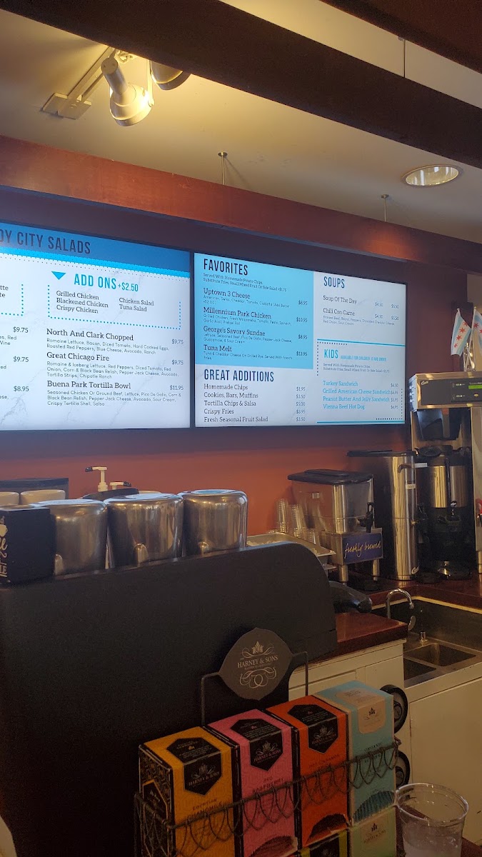 North & Clark Cafe menu board