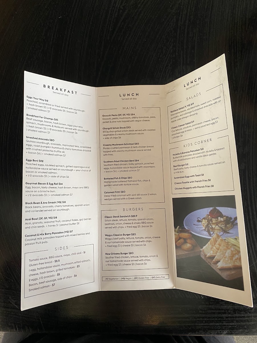 Cafe Academia menu board