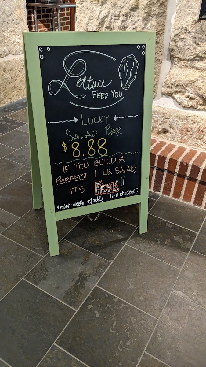 Lettuce Feed You menu board