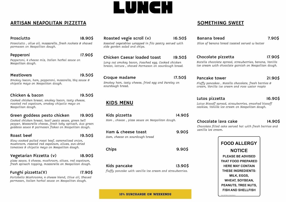 Blue Sparrow Coffee HomeCo menu board