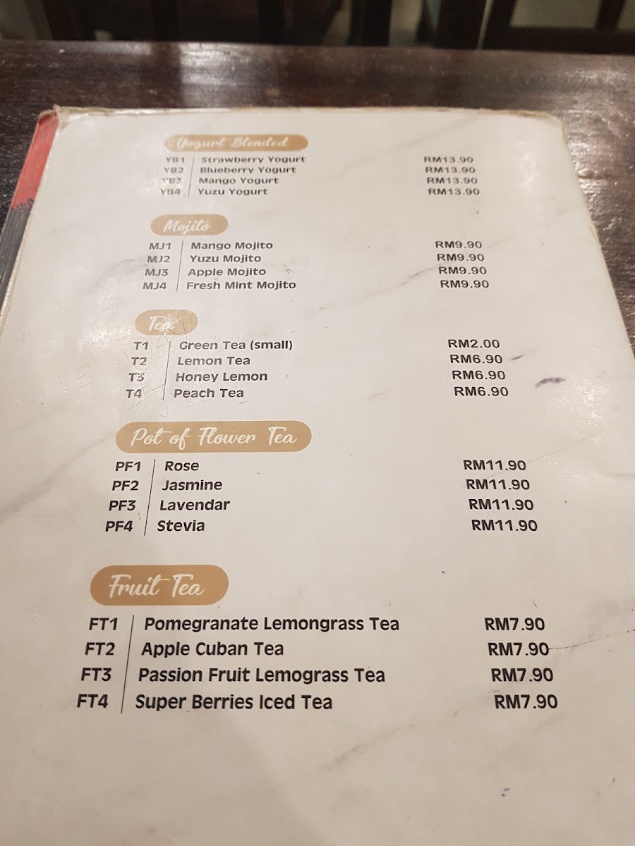 CW River Bay Café menu board