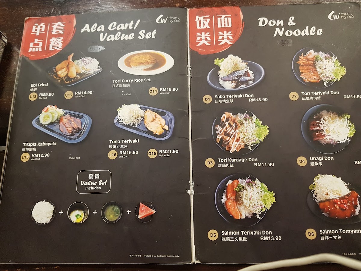 CW River Bay Café menu board