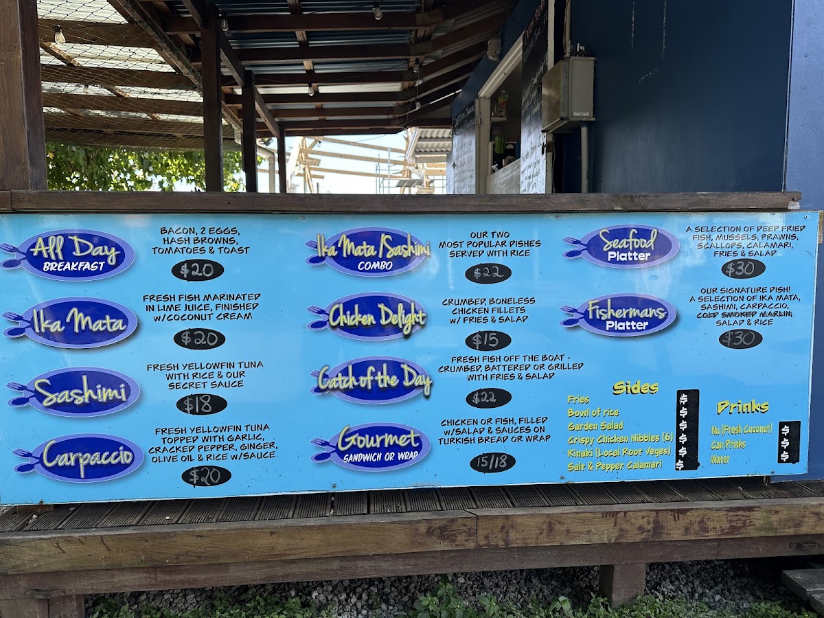 Bite Time Cafe menu board