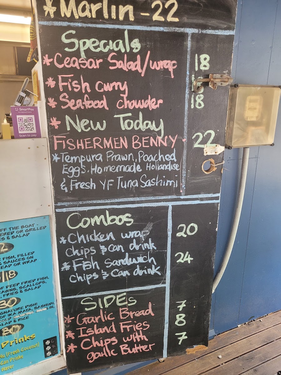 Bite Time Cafe menu board