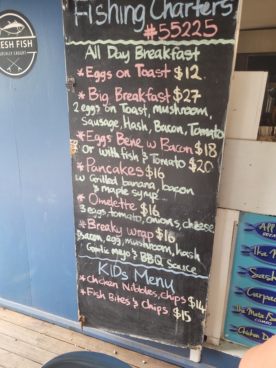 Bite Time Cafe menu board