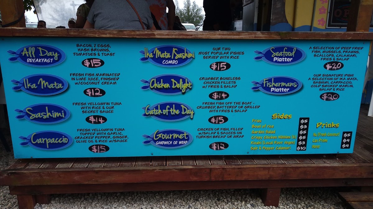 Bite Time Cafe menu board