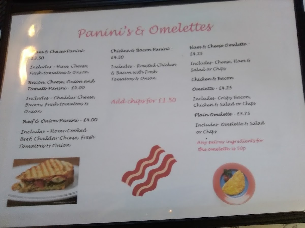 The Stables Cafe menu board