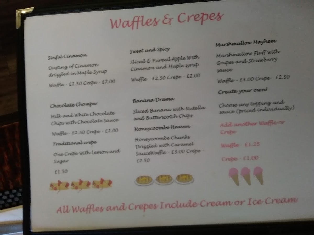 The Stables Cafe menu board