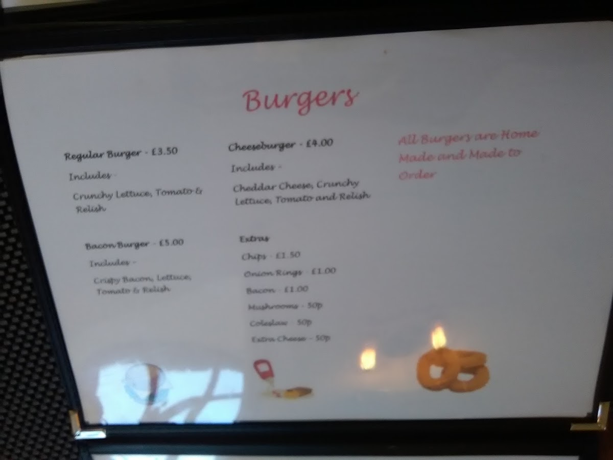 The Stables Cafe menu board