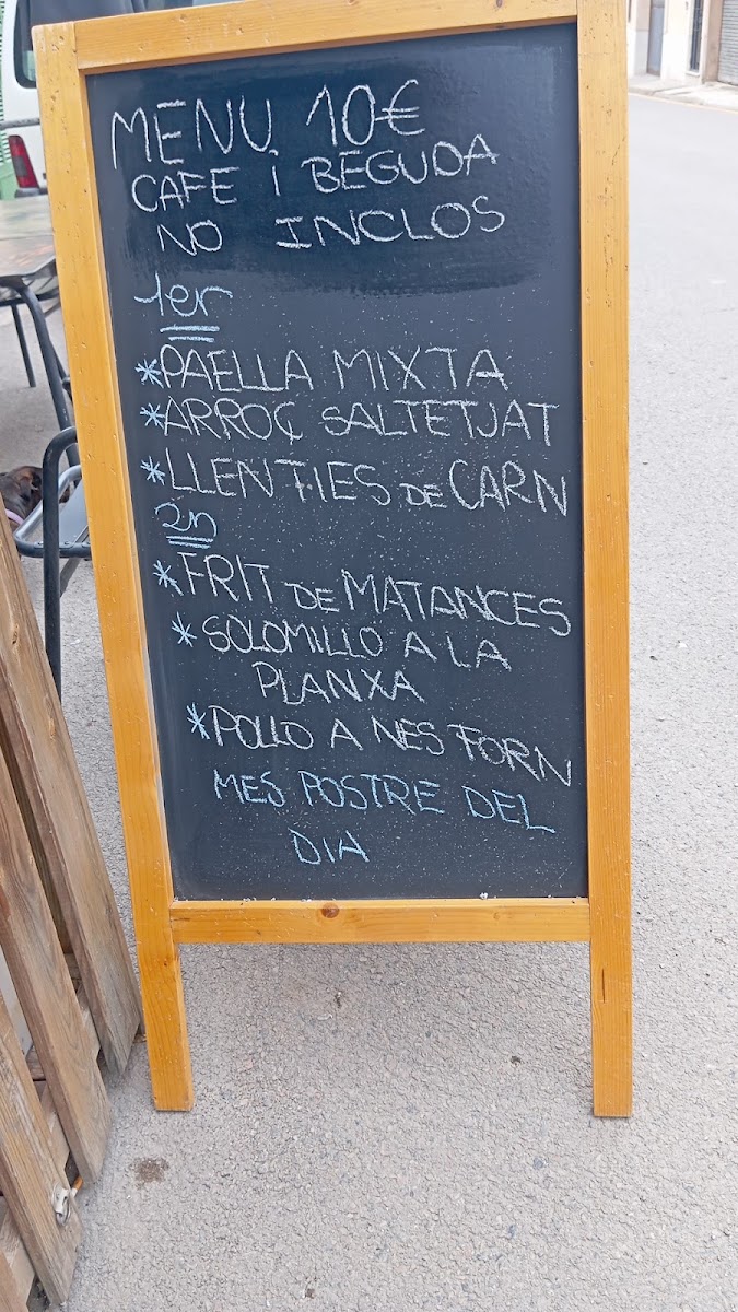 Can Jordi menu board