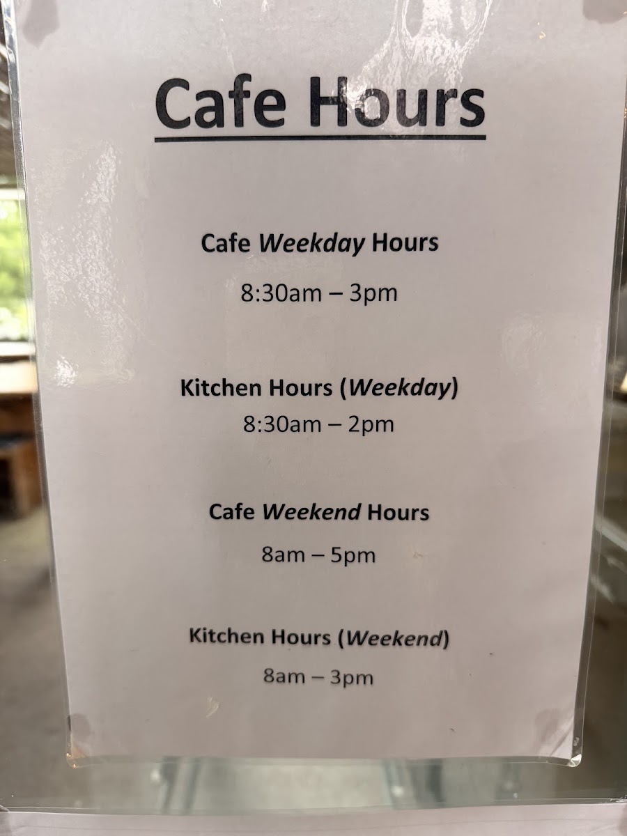 Waterview Café menu board