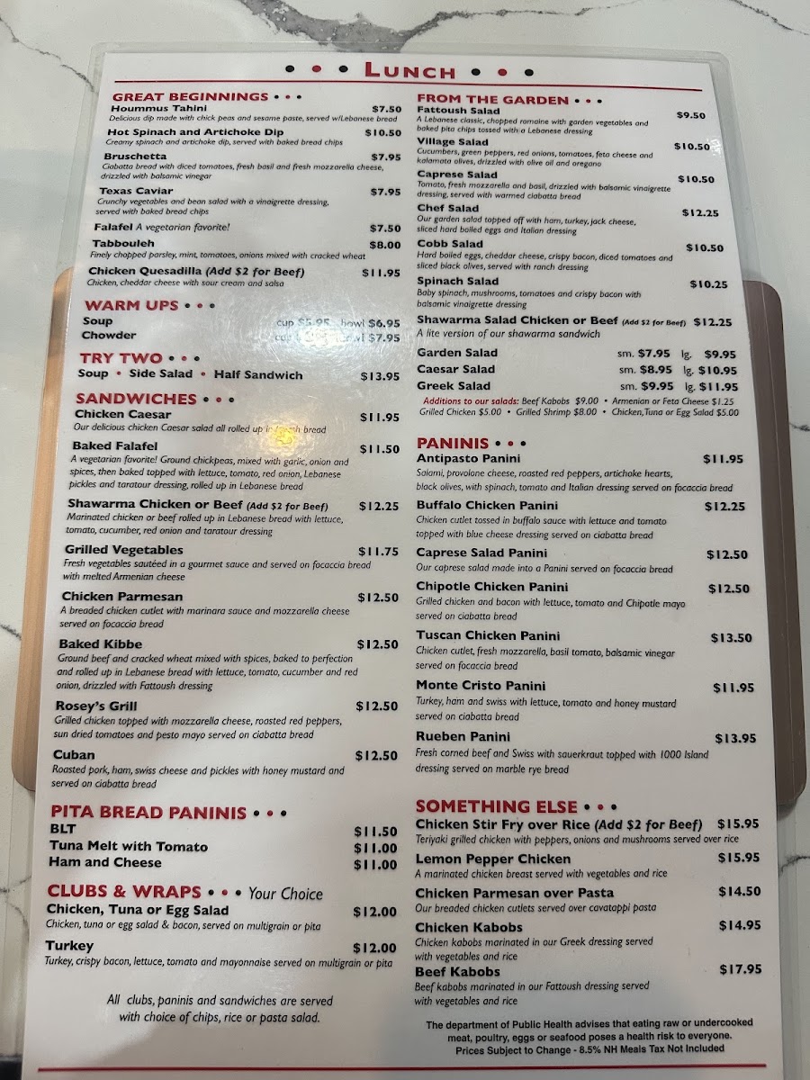 Gourmet Bites Catering & Cafe menu board