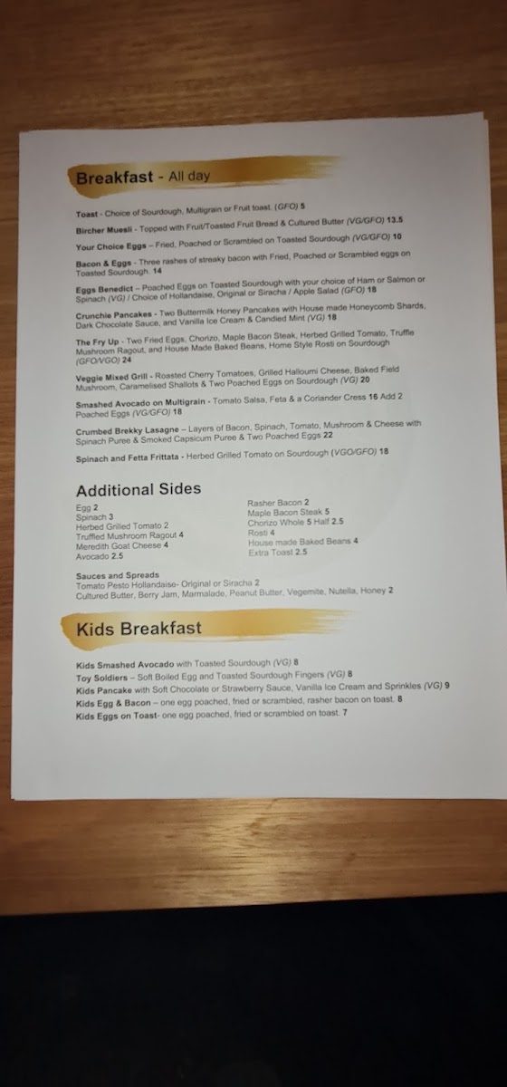 The Industrial Kitchen menu board