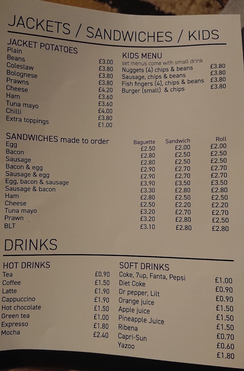 HUNGRY CHEF menu board