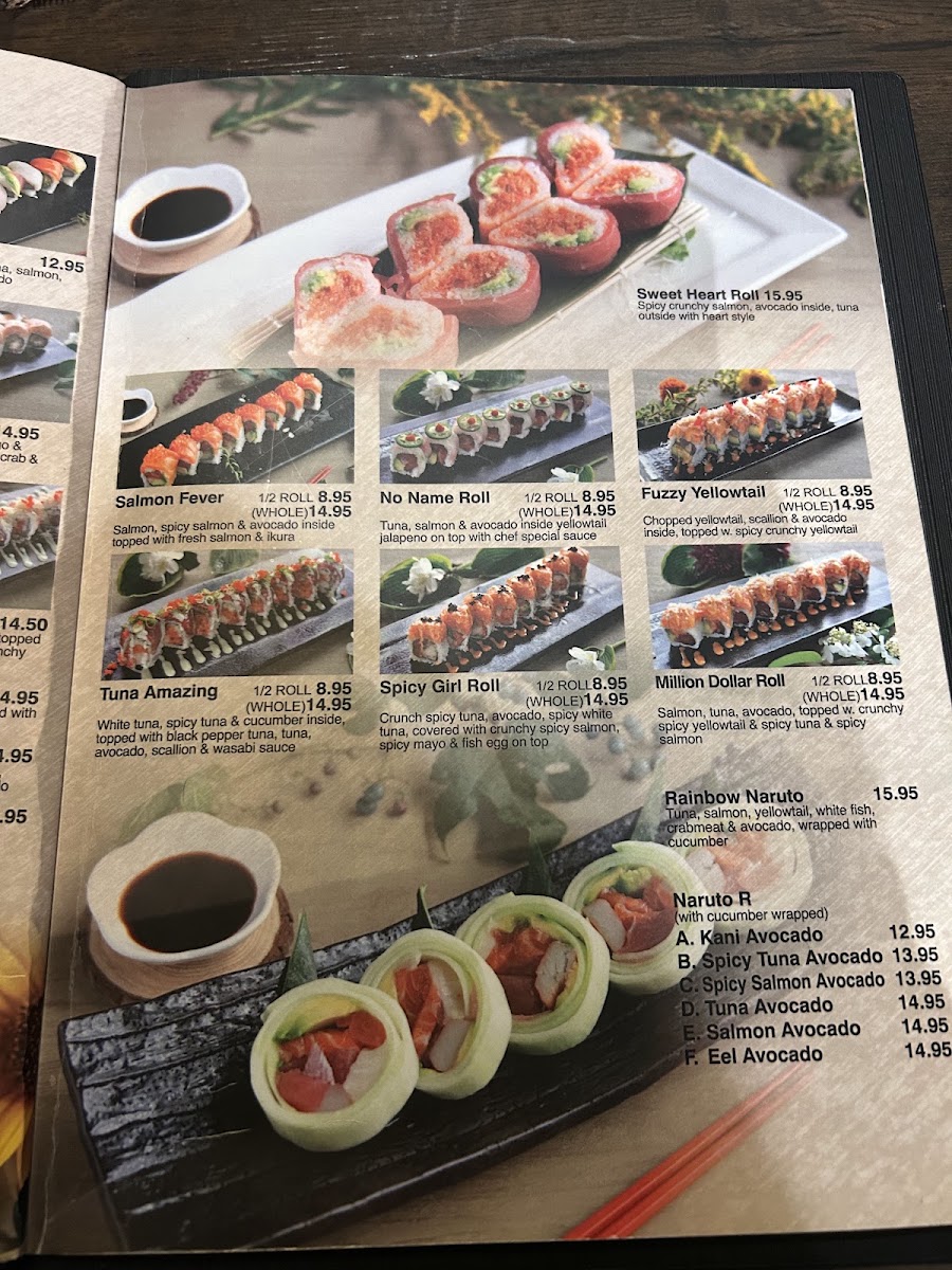 Yummy Yummy Asian Bistro menu board