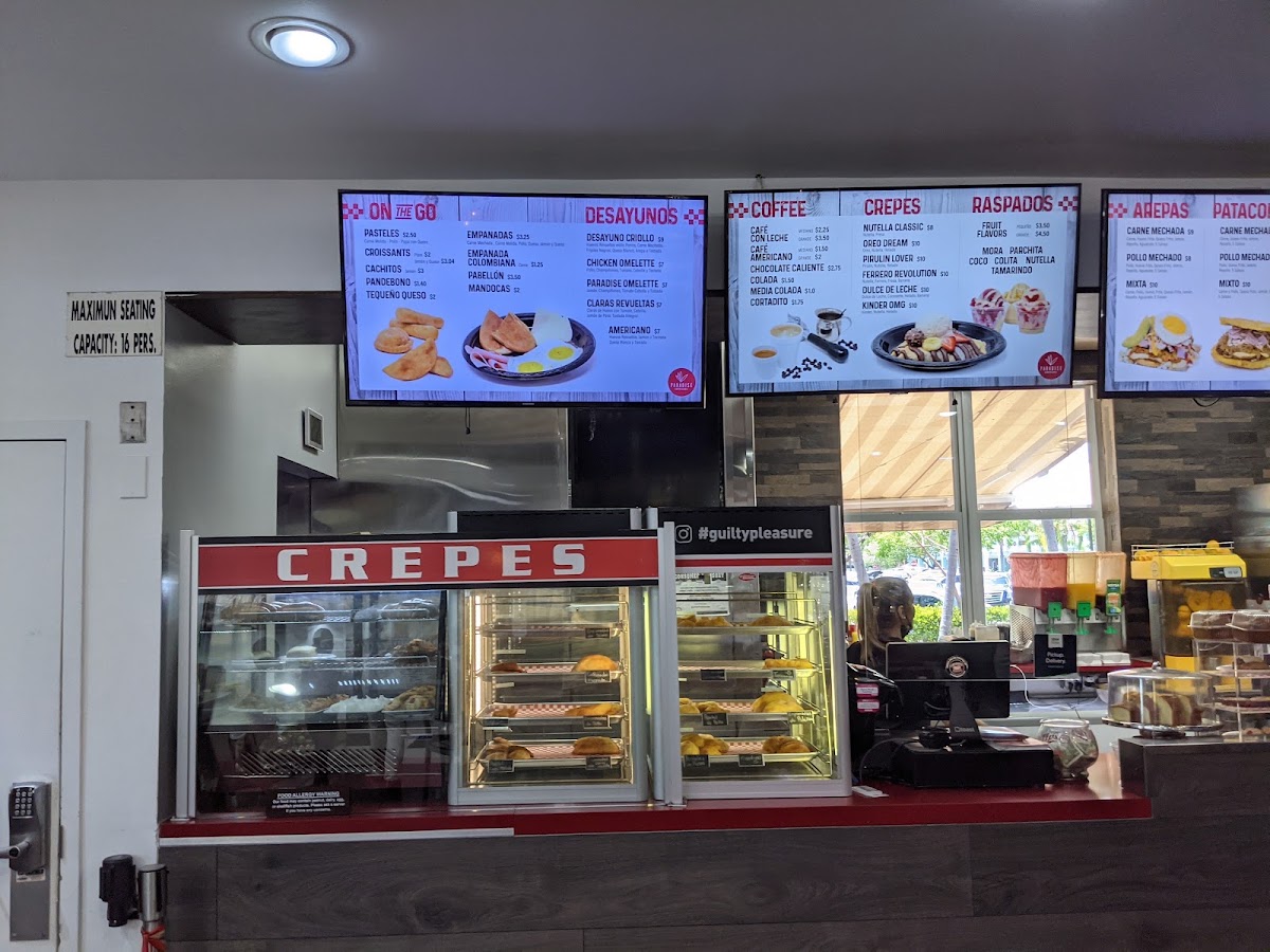 Paradise Coffee and Deli menu board