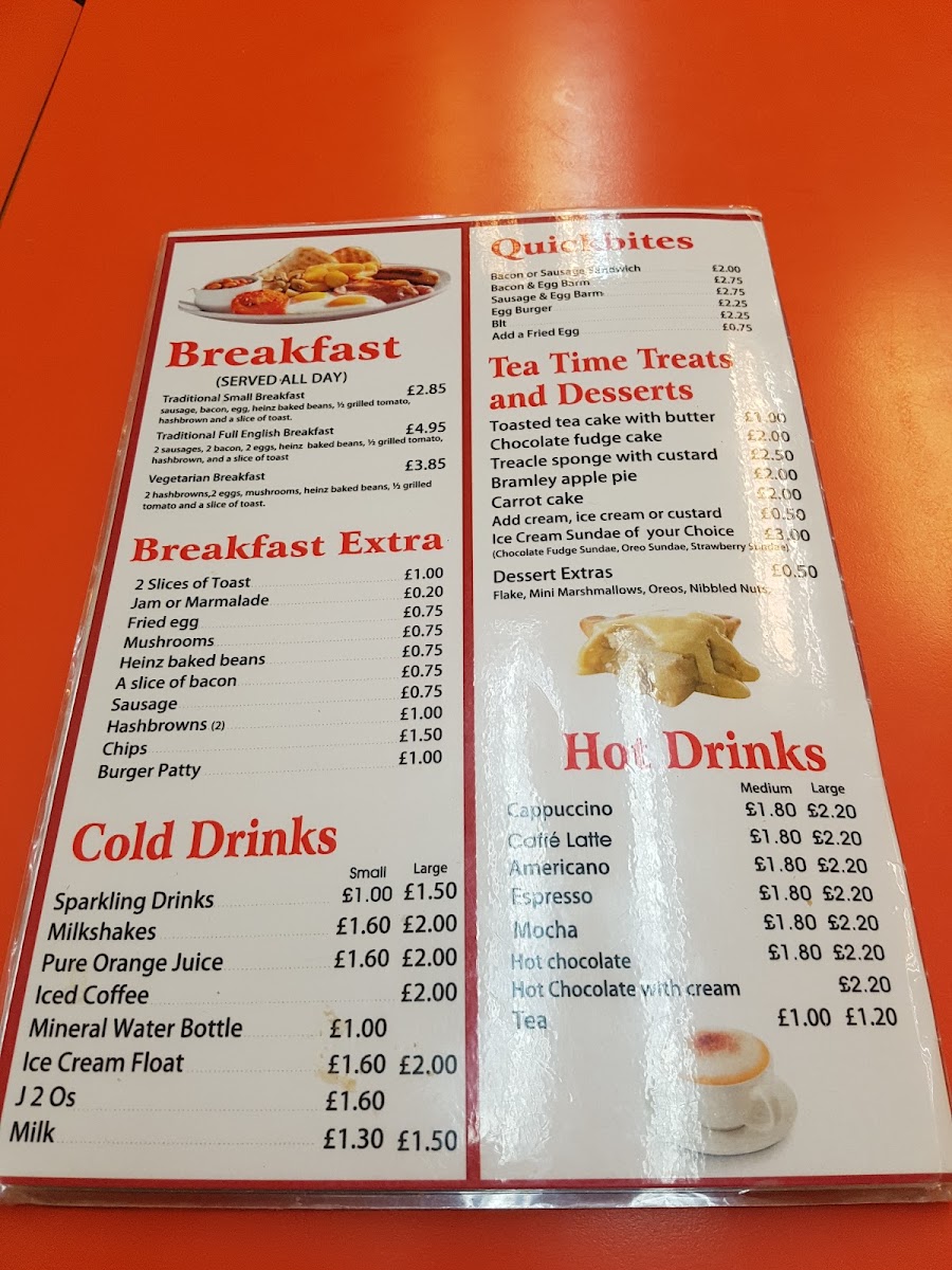 Brunch Munch Cafe menu board