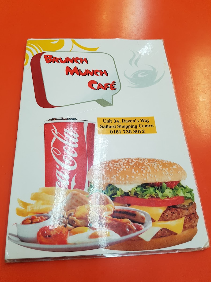 Brunch Munch Cafe menu board