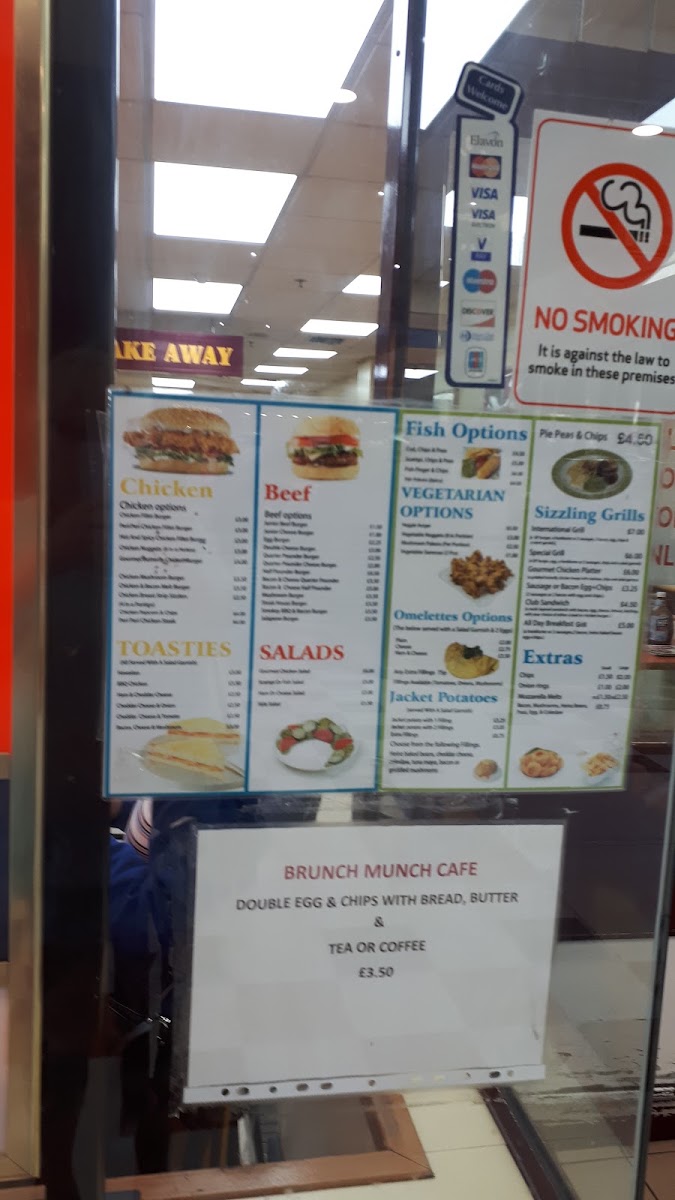 Brunch Munch Cafe menu board