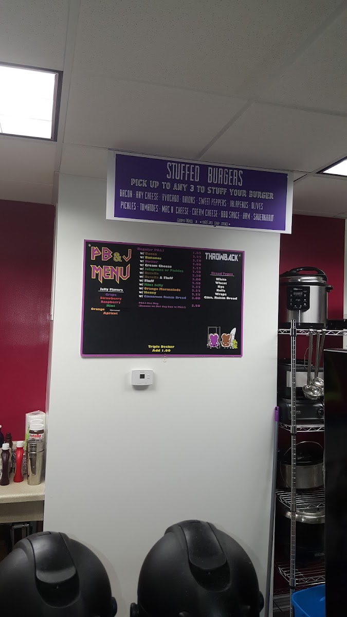 Throwback Cafe menu board