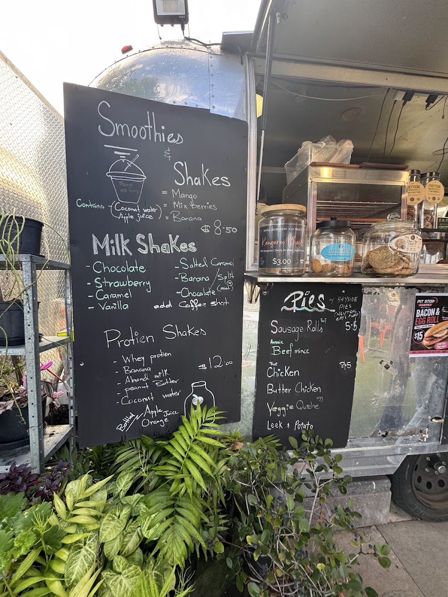 Pit Stop Cafe Kellyville menu board