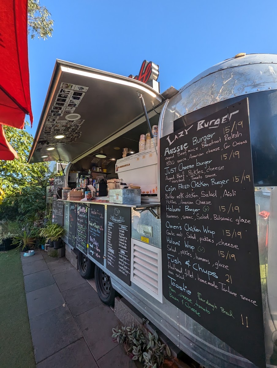 Pit Stop Cafe Kellyville menu board