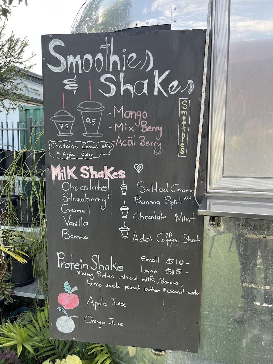 Pit Stop Cafe Kellyville menu board